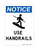 Use Handrails (Handrail Symbol) Version 2, Notice Sign