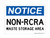 Non-RCRA Waste Storage Area, OSHA Notice Sign (Part#: NOT1837)