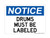 Drums Must Be Labeled, OSHA Notice Sign (Part#: NOT1838)