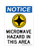 Microwave Hazard In This Area (Microwave Hazard Warning Symbol), OSHA Notice Sign (Part#: NOT1842)