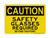 Safety Glasses Required Beyond This Point, OSHA Caution Sign (Part#: CAU1029)