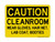 CLEANROOM Wear Gloves, Hair Net, Lab Coat, Booties, OSHA Caution Sign (Part#: CAU1034)
