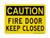 Fire Door Keep Closed, OSHA Caution Sign (Part#: CAU1049)