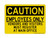 Employees Only Vendors And Visitors Must Register At Main Office, OSHA Caution Sign (Part#: CAU1053)