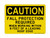Fall Protection Required When Working Within 8 Feet Of A Leading Roof Edge, OSHA Caution Sign (Part#: CAU1064)