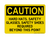 Hard Hats, Safety Glasses, Safety Shoes Required Beyond This Point, Caution Sign