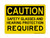 Safety Glasses And Hearing Protection REQUIRED, OSHA Caution Sign (Part#: CAU1073)