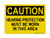 Hearing Protection Must Be Worn In This Area, OSHA Caution Sign (Part#: CAU1074)
