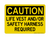 Life Vest And/Or Safety Harness Required, Caution Sign