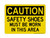 Safety Shoes Must Be Worn In This Are, OSHA Caution Sign (Part#: CAU1115)