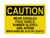 Wear Goggles Face Shield Rubber Gloves And Apron When Handling Acid Or Caustic, OSHA Caution Sign (Part#: CAU1128)