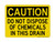Do Not Dispose of Chemicals Down This Drain, OSHA Caution Sign (Part#: CAU1143)