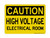 High Voltage Electrical Room, OSHA Caution Sign (Part#: CAU1148)