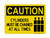 Cylinders Must Be Chained At All Times (Tank Symbol), OSHA Caution Sign (Part#: CAU1163)