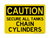 Secure All Tanks Chain Cylinders, Caution Sign