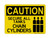 Secure All Tanks Chain Cylinders (Tank Symbol), OSHA Caution Sign (Part#: CAU1166)