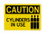 Cylinders In Use (Tank Symbol), OSHA Caution Sign (Part#: CAU1172)