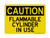 Flammable Cylinder In Use, OSHA Caution Sign (Part#: CAU1173)