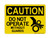 Do Not Operate Without Guards (Hand In Gear Symbol), OSHA Caution Sign (Part#: CAU1181)