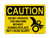 Do Not Operate This Machine Without GUARDS IN PLACE May Cause Injury (Hand In Gear Symbol), OSHA Caution Sign (Part#: CAU1184)