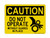 Do Not Operate Without Guards In Place (Hand In Gear Symbol), OSHA Caution Sign (Part#: CAU1188)