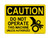 Do Not Operate This Machine Unless Authorized (Hand In Gear Symbol), OSHA Caution Sign (Part#: CAU1192)