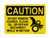 Do Not Remove Guards, Clean, Oil, Or Repair Machinery While In Motion(Hand In Gear Symbol), OSHA Caution Sign (Part#: CAU1195)