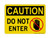 Do Not Enter (Hand Stop Symbol), OSHA Caution Sign (Part#: CAU1208)