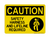 Safety Harness And Lifeline Required (Harness Symbol), Caution Sign