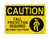 Fall Protection Required Beyond This Point (Harness Symbol), OSHA Caution Sign (Part#: CAU1221)