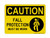Fall Protection Must Be Worn (Harness Symbol), OSHA Caution Sign (Part#: CAU1223)