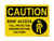 Roof Access Fall Protection Required Beyond This Point (Harness Symbol), OSHA Caution Sign (Part#: CAU1233)