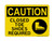 Closed Toe Shoes Required (PPE Symbol), OSHA Caution Sign (Part#: CAU1246)
