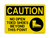 No Open Toed Shoes Beyond This Point (PPE Symbol), Caution Sign