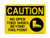 No Open Toed Shoes Beyond This Point (PPE Symbol), OSHA Caution Sign (Part#: CAU1250)