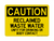 Reclaimed Waste Water Unfit For Drinking Or Body Contact, Caution Sign