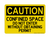 Confined Space Do Not Enter Without Obtaining Permit, Caution Sign