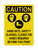 Hard Hats, Safety Glasses, Closed Toe Shoes Required Beyond This Point (PPE Symbols), Caution Sign