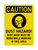 Dust Hazard! Dust Mask Must Be Worn While Working In This Area (PPE Symbol), Caution Sign