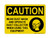 Wear Dust Mask And Operate Dust Collector When Using This Equipment Horizontal (PPE Symbol), OSHA Caution Sign (Part#: CAU1317)