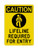 Lifeline Required For Entry (PPE Symbol), OSHA Caution Sign (Part#: CAU1329)