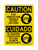 Eye Protection Required Beyond This Point English/Spanish (PPE Symbol), Caution Sign