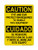 Eye And Ear Protection Required To Handle This Equipment English/Spanish, OSHA Caution Sign (Part#: CAU1363)