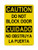 Do Not Block Door English/Spanish, OSHA Caution Sign (Part#: CAU1369)