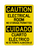 Electrical Room No Storage Permitted English/Spanish, Caution Sign