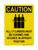 All Cylinders Must Be Chained And Secured In Upright Position (Chained Tanks Symbol) Verticle, OSHA Caution Sign (Part#: CAU1374)