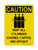 Keep All Cylinders Chained, Capped, And Upright (Chained Tanks Symbol), OSHA Caution Sign (Part#: CAU1375)