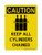 Keep All Cylinders Chained (Chained Tanks Symbol), OSHA Caution Sign (Part#: CAU1376)