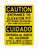 Entrance To Elevator Pit Note English/Spanish, Caution Sign