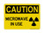 Microwave In Use (Radiation Symbol), OSHA Caution Sign (Part#: CAU1406)